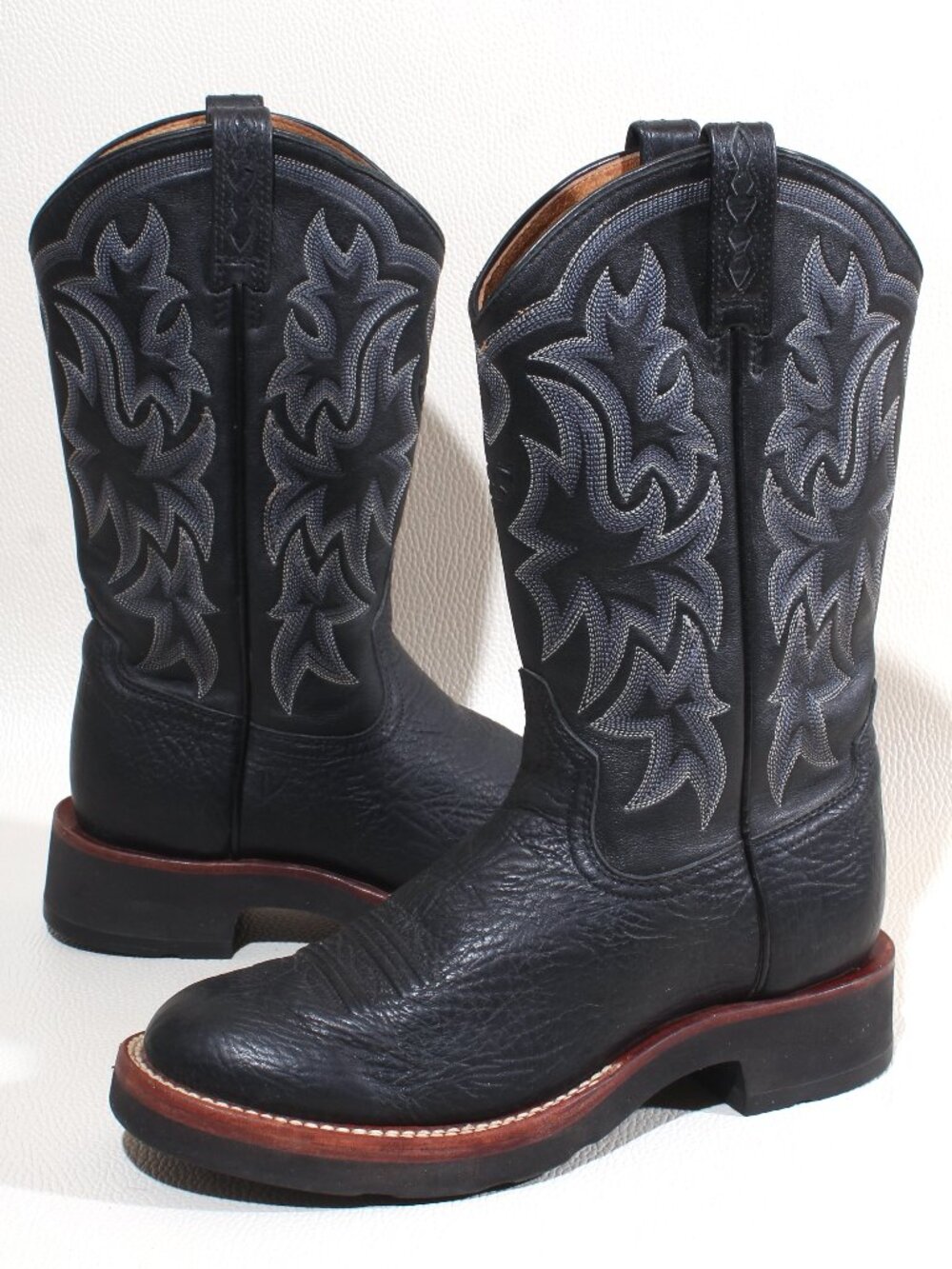 Womens Vintage Ariat Heritage Black Leather Western Cowboy Boots Size 6.5 B